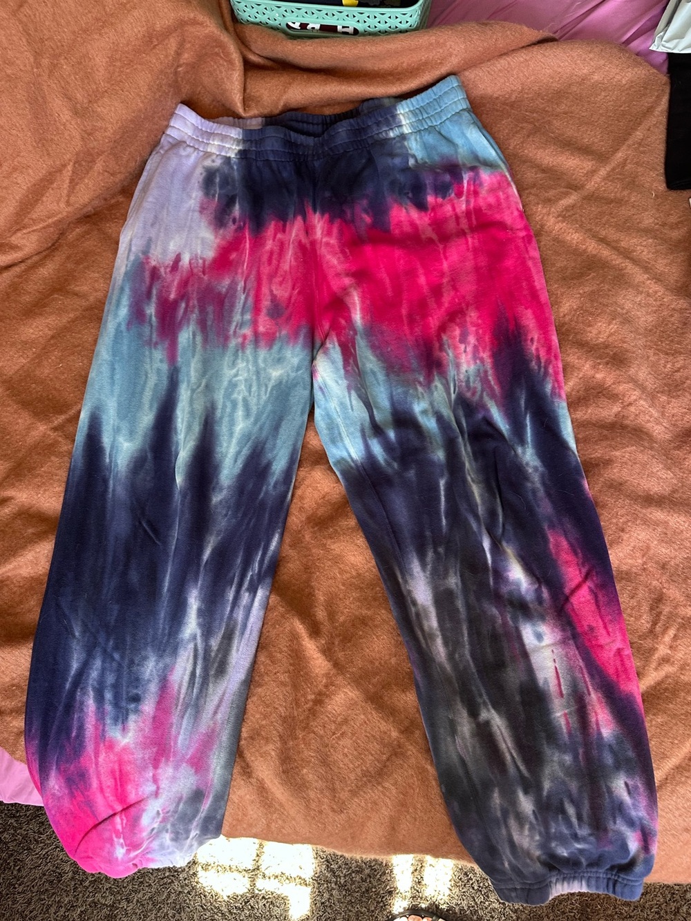Teddy Fresh Tie-Dye Joggers in Purple & Pink - Unisex XL